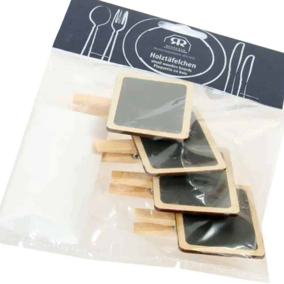 Holztäfelchen 4er-Set mit Kreide